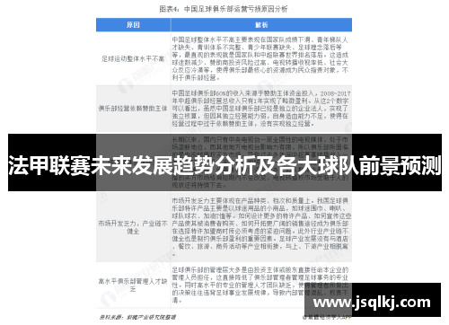 法甲联赛未来发展趋势分析及各大球队前景预测